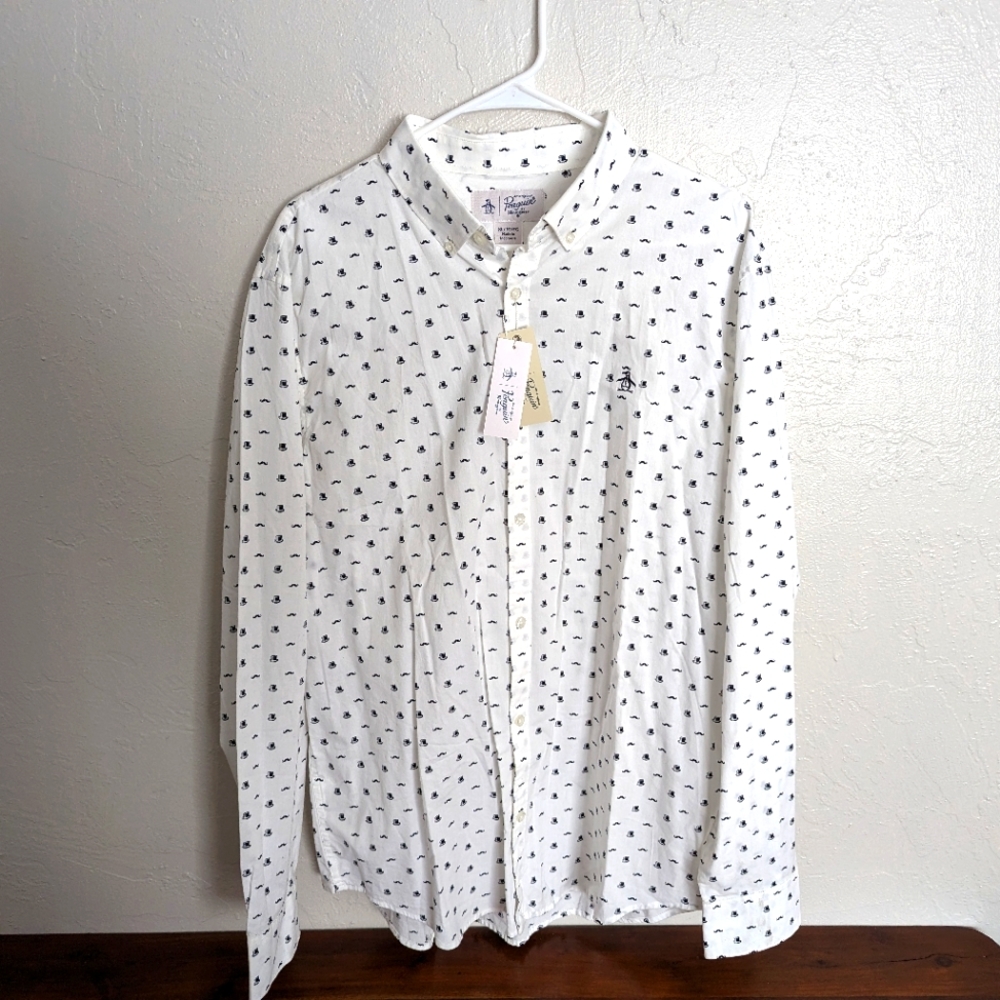 NWT Penguin by Munsingwear Button up LS Long Sleeve Casual Shirt